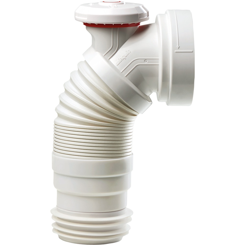 Racord WC antivacuum 2in1 WIRQUIN Air Connect 70725181, polipropilena, 260-475 mm, alb