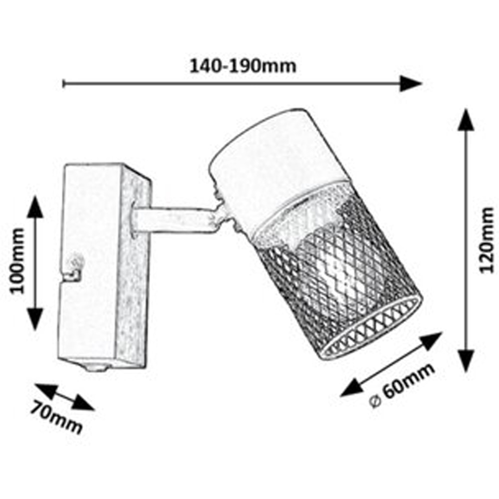 Plafoniera RABALUX Metta, E14, 1x40W, IP20, negru