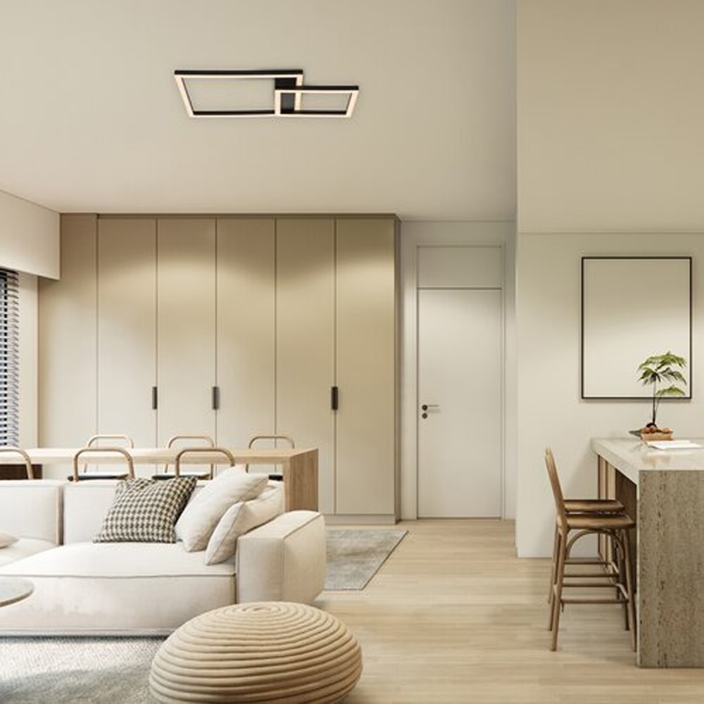 Plafoniera RABALUX Heleth, 24W, 1530lm, 3000K, IP20, negru