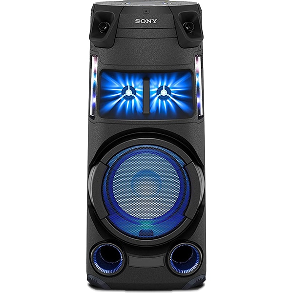 Sistem audio SONY MHC-V43D, Bluetooth, LDAC, Jet bass booster Mod fiesta, FM, Party music, negru