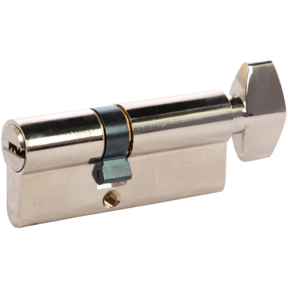 Cilindru de siguranta YALE CA, 30 x 30 mm, nichel, CU BUTON 5 chei