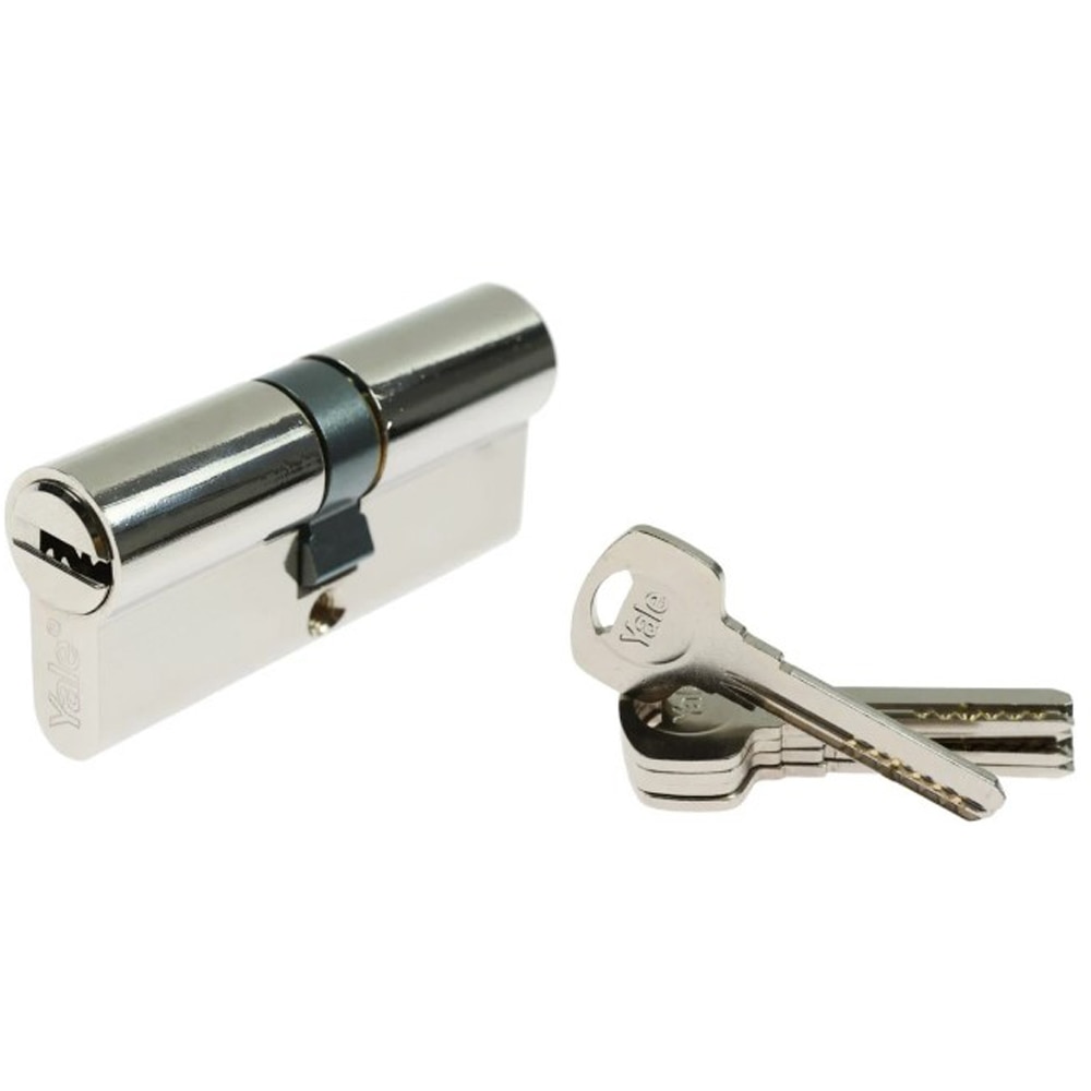 Cilindru de siguranta YALE CA, 40 x 40 mm, nichel, 5 chei