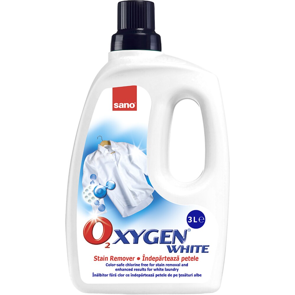 Solutie pentru indepartarea petelor SANO Oxygen White, 3 l