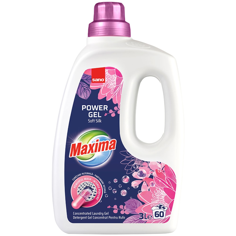 Detergent gel concentrat SANO Maxima Soft Silk, 3 l