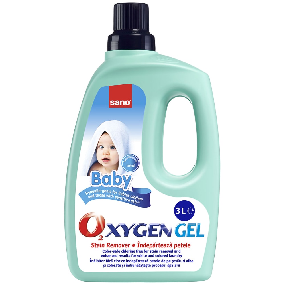 Solutie pentru indepartarea petelor SANO Oxygen Gel Baby, 3 l