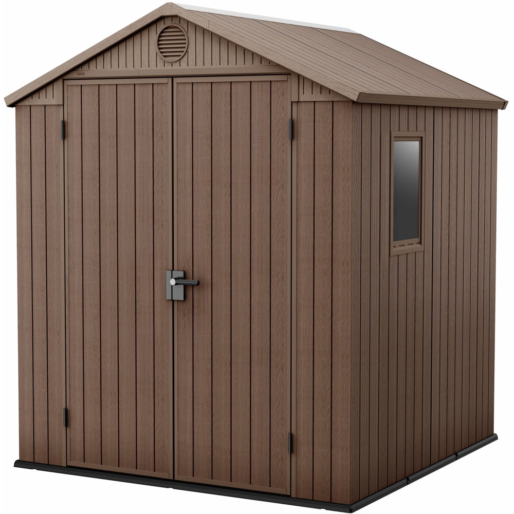 Casuta de gradina KETER Darwin 6x6, plastic, 190 x 183 x 221 cm, maro
