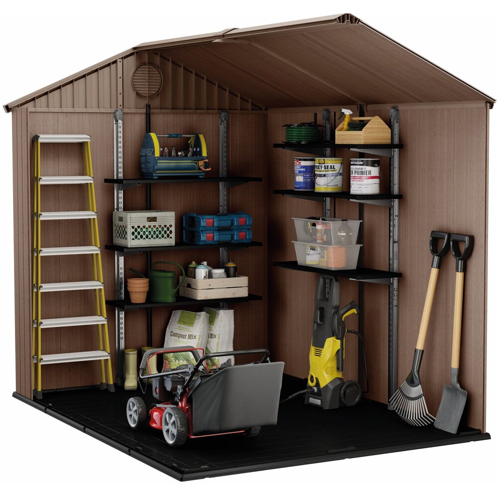 Casuta de gradina KETER Darwin 6x8, plastic, 190 x 244 x 221 cm, maro