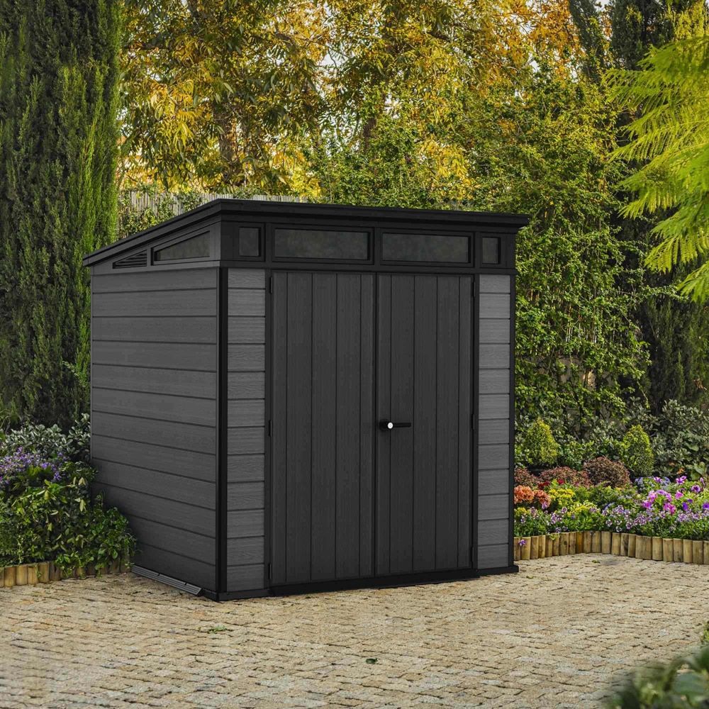 Casuta de gradina KETER Cortina 7x7, plastic, 216 x 218 x 226 cm, gri