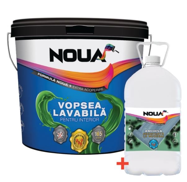 Vopsea lavabila Expert Extreme Noua, alb, 15 L, Interior + amorsa 5 L