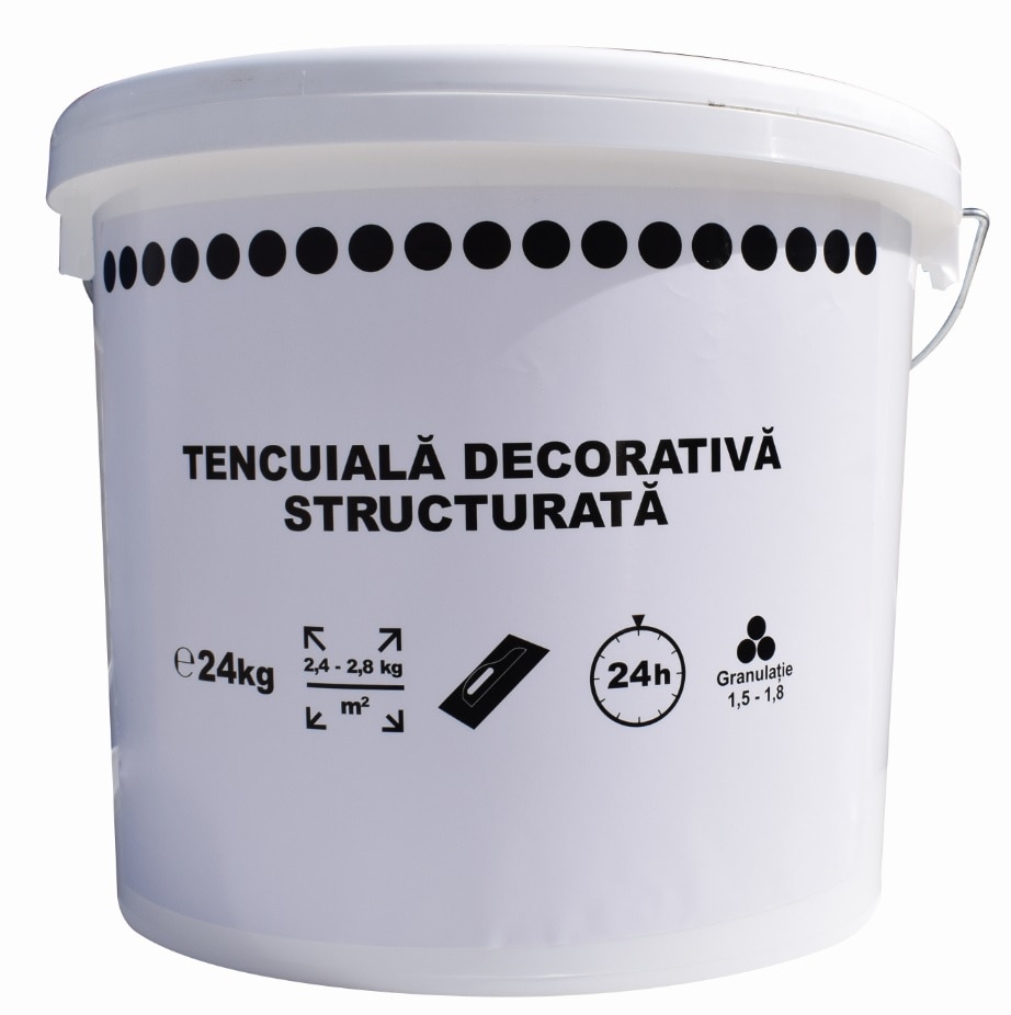 Tencuiala decorativa, granulatie 1.5-1.8 mm, 24 kg, crem