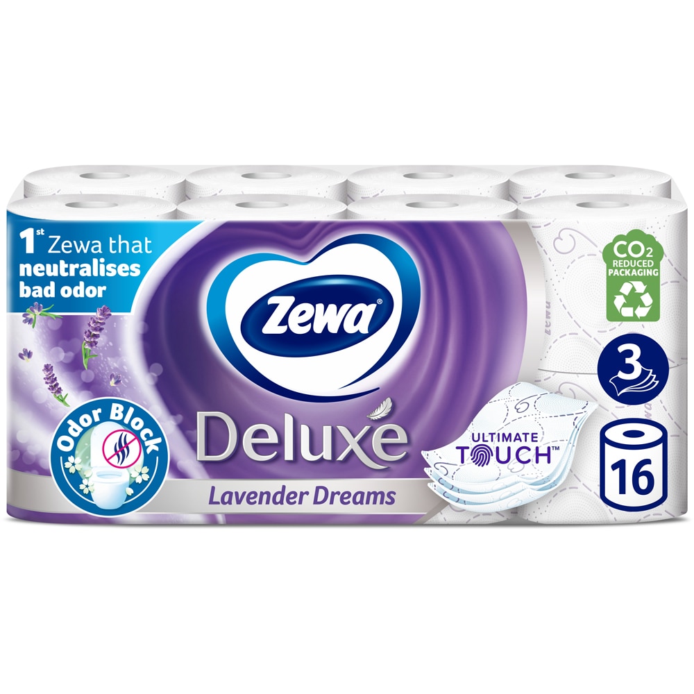 Hartie igienica ZEWA Deluxe Lavender dreams, 3 straturi, 16 role