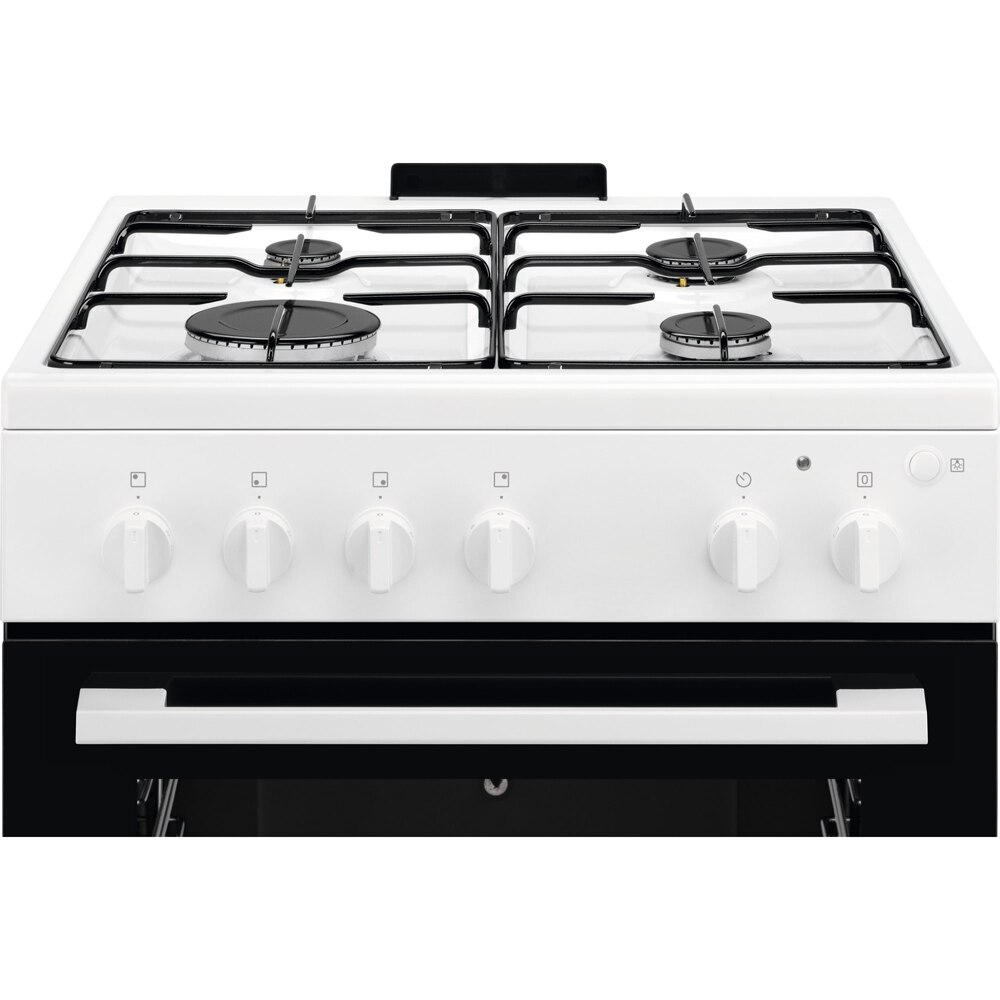 Aragaz ELECTROLUX LKG604012W, 4 arzatoare, Gaz, L 60 cm, Grill, Rotisor, alb