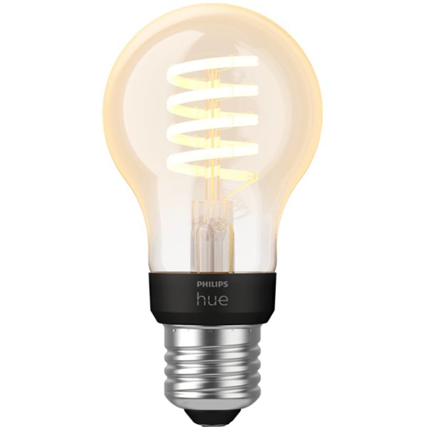 Bec LED Smart Vintage PHILIPS Hue 8719514301429, E27, 7W, 550lm, Bluetooth, lumina calda, compatibil Hue