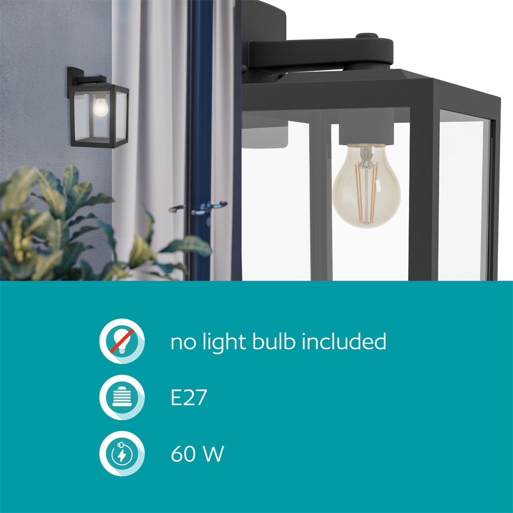 Aplica exterior EGLO Olgiata, 60W, E27, IP44, negru