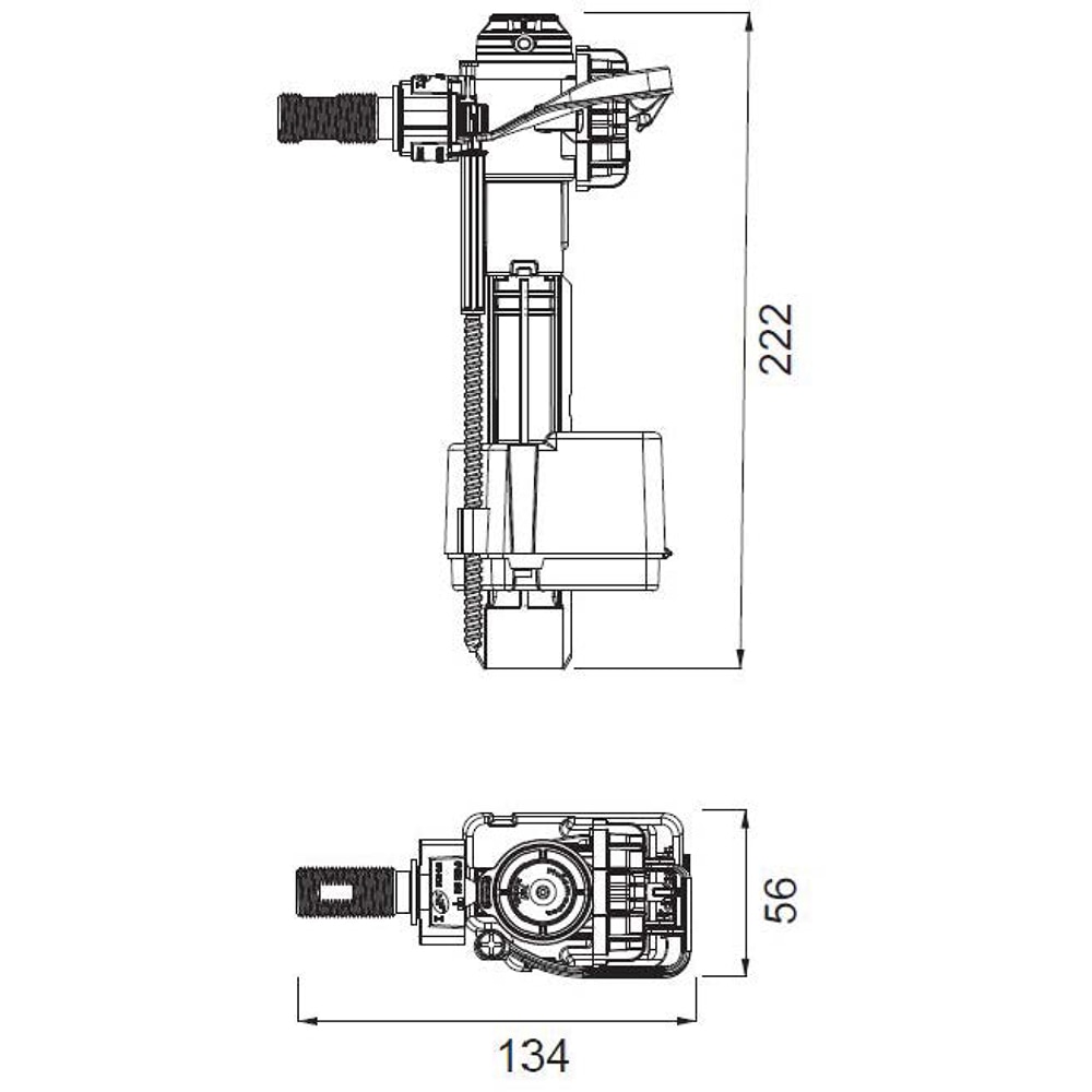Mecanism de umplere WC FLUIDMASTER 747E-037-P20, racord 3/8"