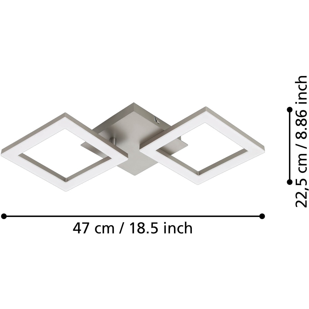 Plafoniera LED EGLO 75178, 15.5W, 2300lm, lumina calda, IP20, alb