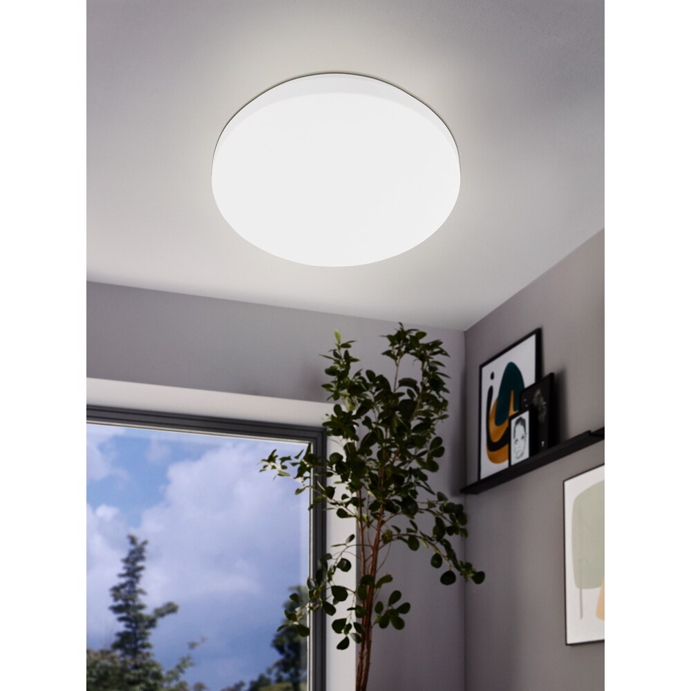 Plafoniera LED EGLO 75501, 11W, 1200lm, lumina calda, IP20, alb