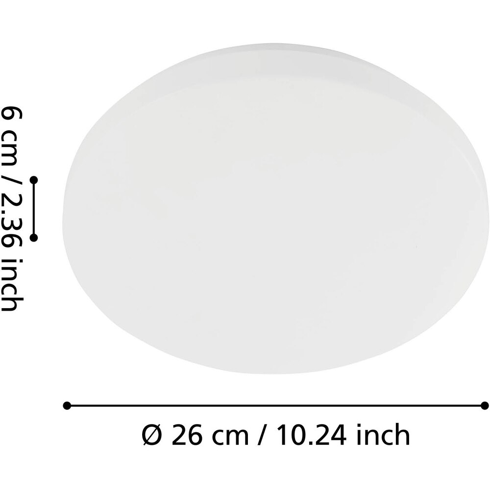 Plafoniera LED EGLO 75501, 11W, 1200lm, lumina calda, IP20, alb