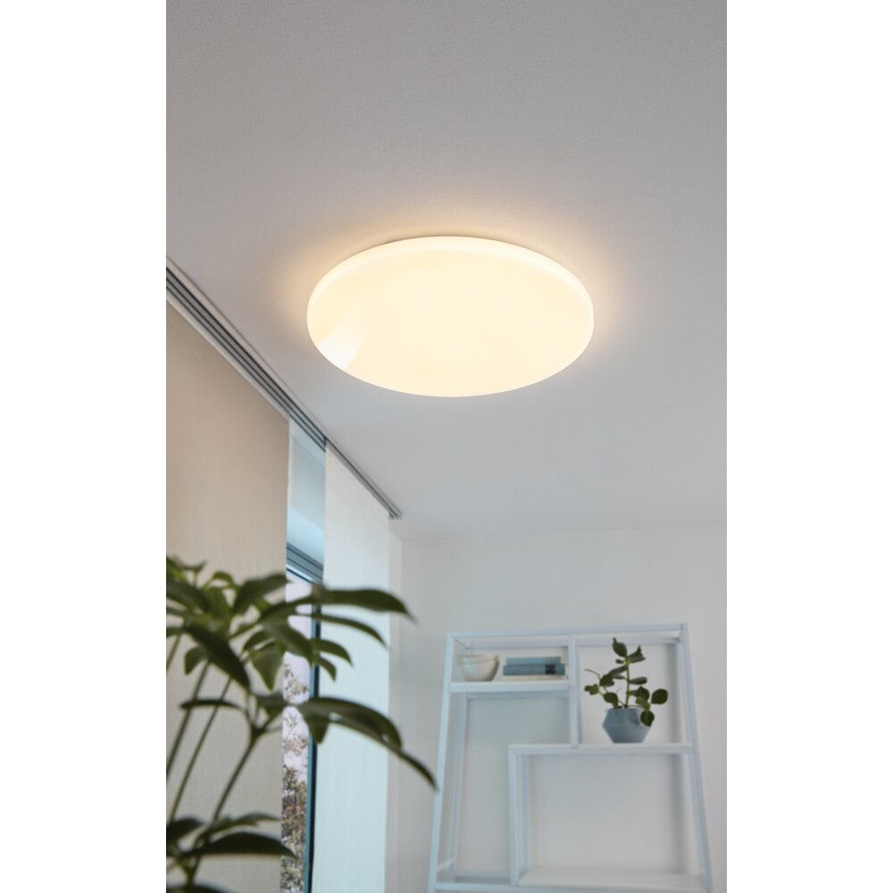 Plafoniera LED EGLO 75502, 15W, 1800lm, lumina calda, IP20, alb