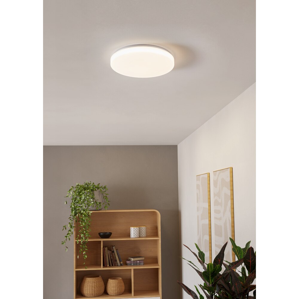 Plafoniera LED EGLO 75502, 15W, 1800lm, lumina calda, IP20, alb
