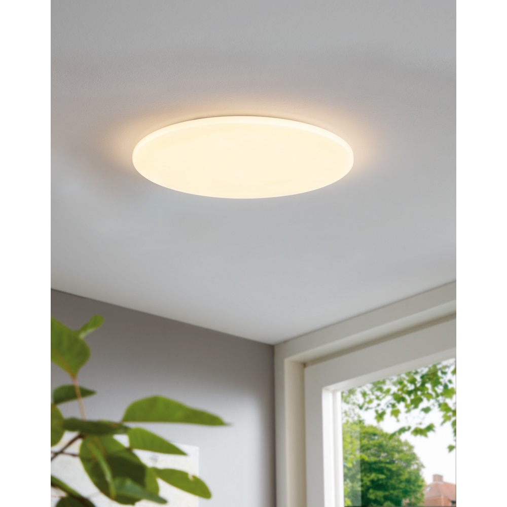 Plafoniera LED EGLO 75503, 34W, 4600lm, lumina calda, IP20, alb