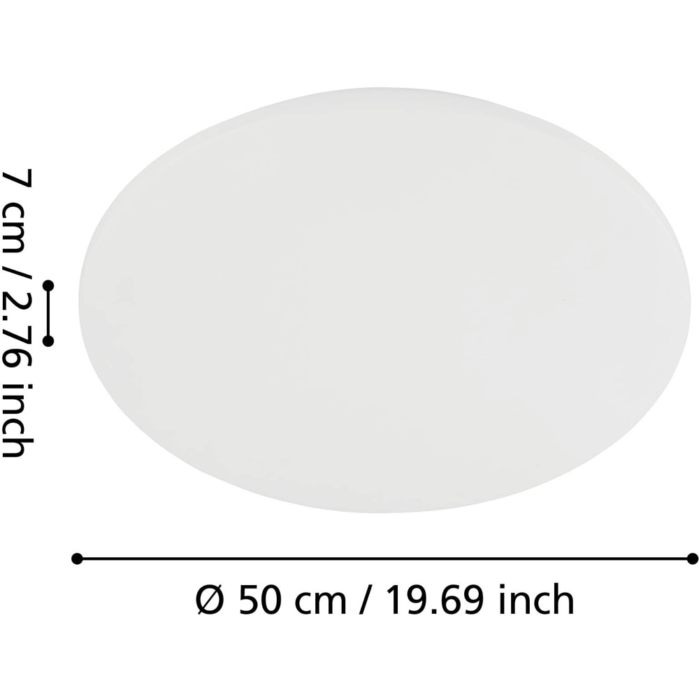 Plafoniera LED EGLO 75503, 34W, 4600lm, lumina calda, IP20, alb