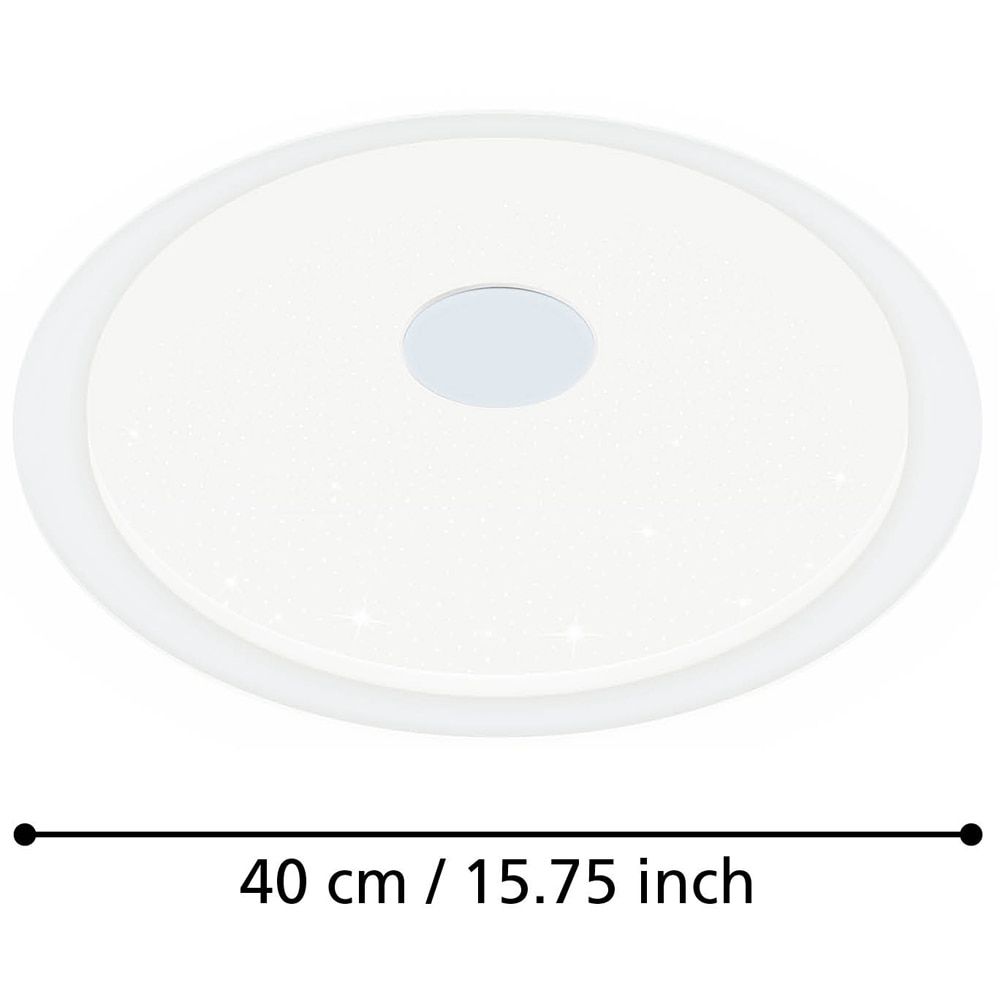 Plafoniera LED EGLO 75534, 18.8W, 2500lm, lumina calda, IP20, alb, crom