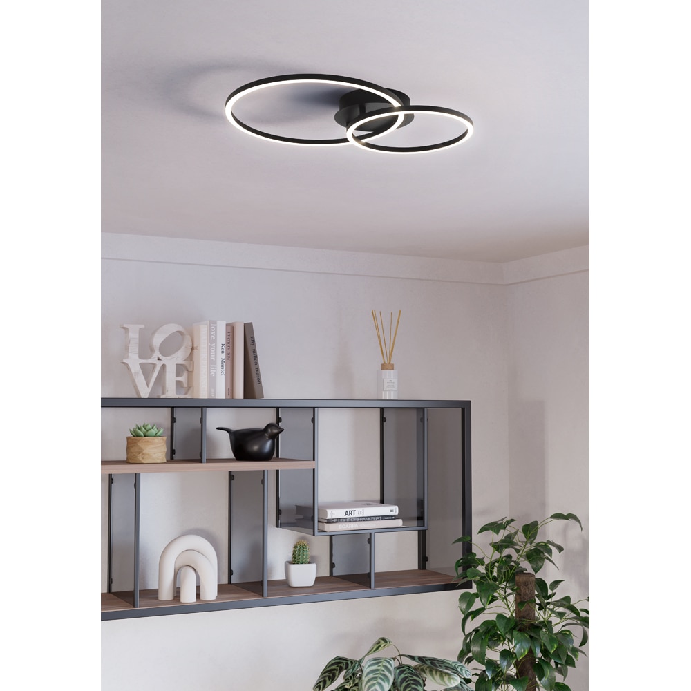Plafoniera LED EGLO 75554, 1 x 12 ; 1 x 10W, 1600lm, lumina calda, IP20, alb