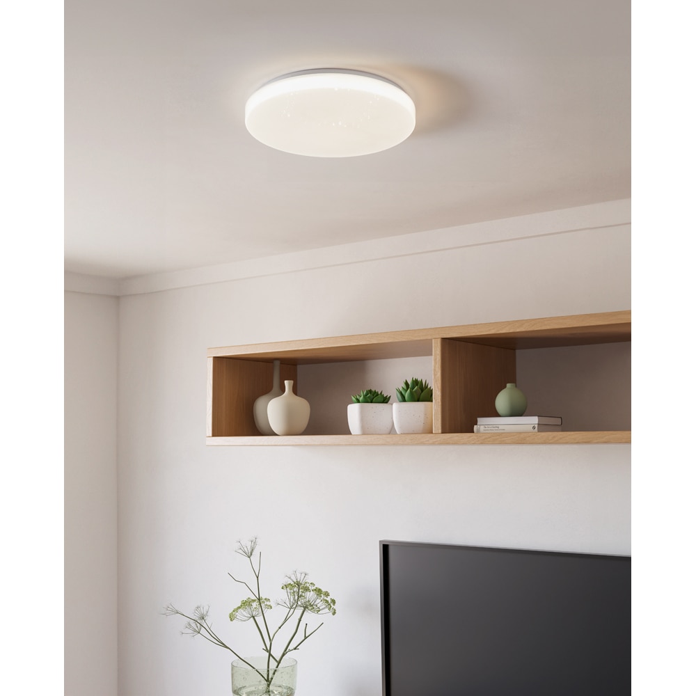 Plafoniera LED EGLO 75579, 15.6W, 1900lm, lumina neutra, IP44, alb