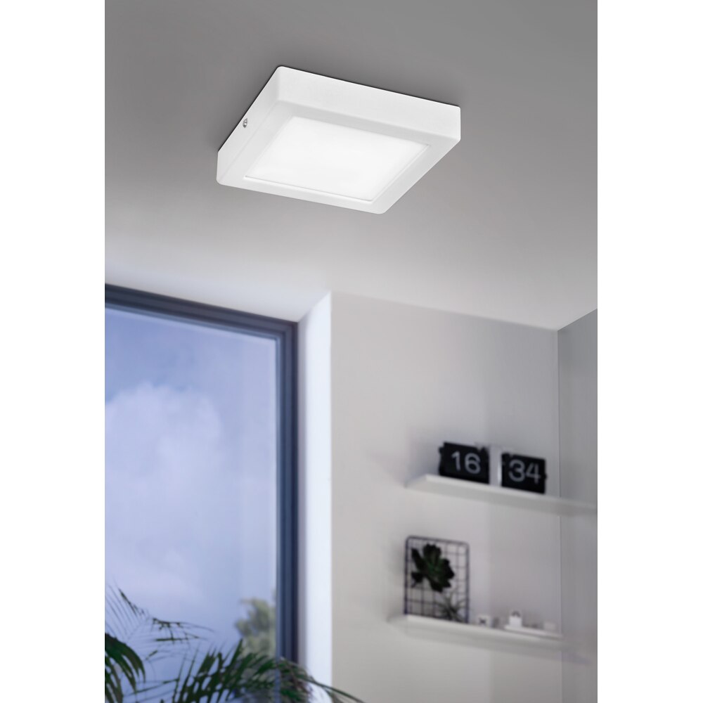 Plafoniera LED EGLO 75604, 9.5W, 1500lm, lumina neutra, IP20, alb