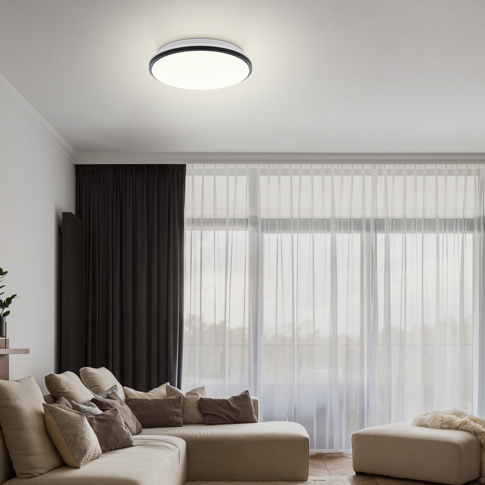 Plafoniera LED EGLO 75627, 15.6W, 1900lm, lumina neutra, IP20, alb