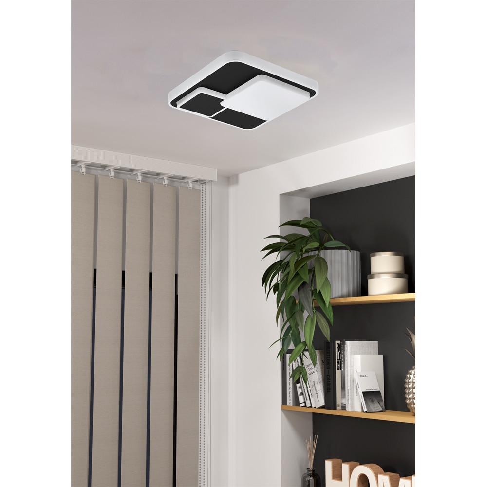 Plafoniera EGLO Lepreso, LED, 19.5W, 2300lm, negru