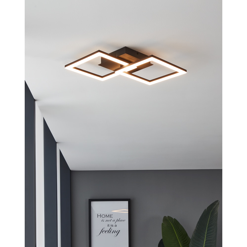 Plafoniera LED EGLO 75753, 2 x 9.8W, 2100lm, lumina calda, IP20, alb