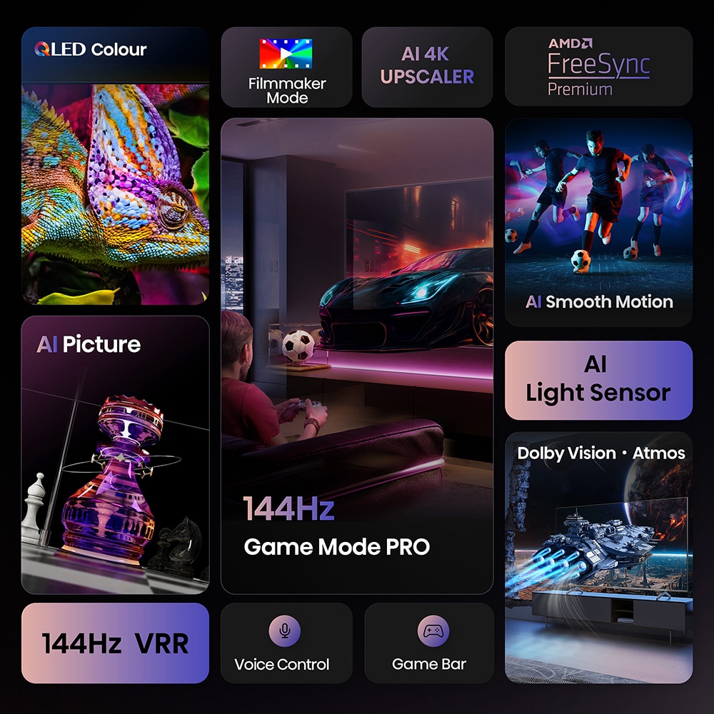 Televizor QLED Smart HISENSE 75E7Q PRO, Ultra HD 4k, 189cm