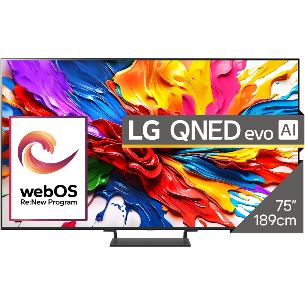 Televizor QNED Evo MiniLED Smart LG 75QNED93A6A, Ultra HD 4K, HDR, 189cm
