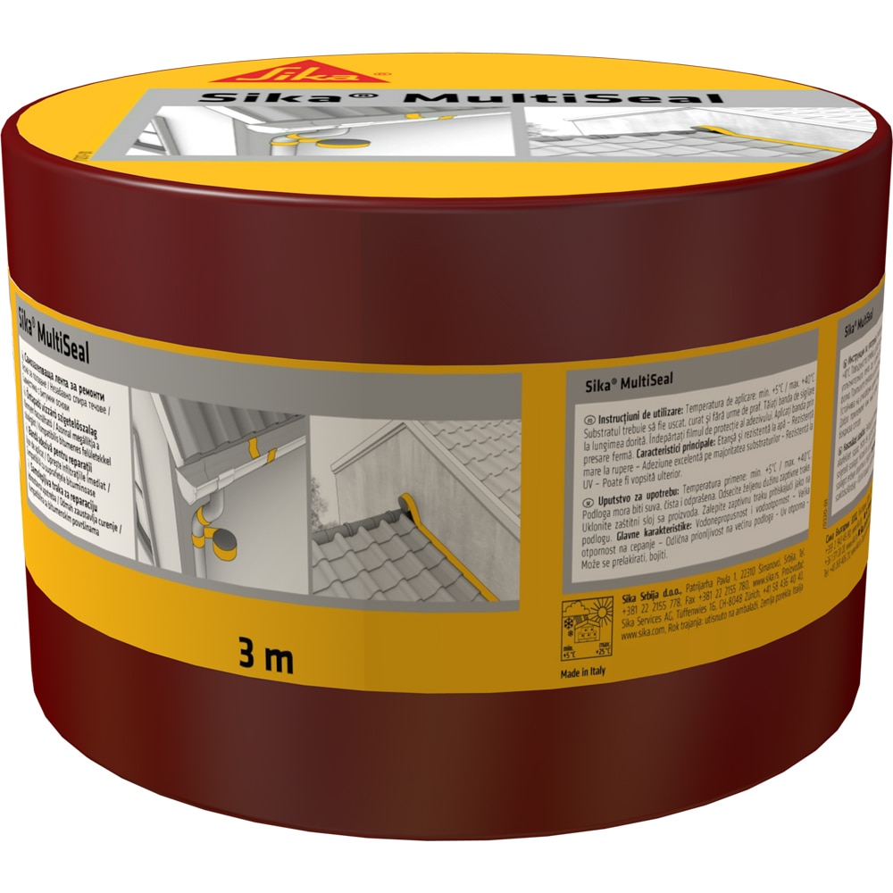 Banda bituminoasa SIKA 3m x 150mm, aluminiu, teracota