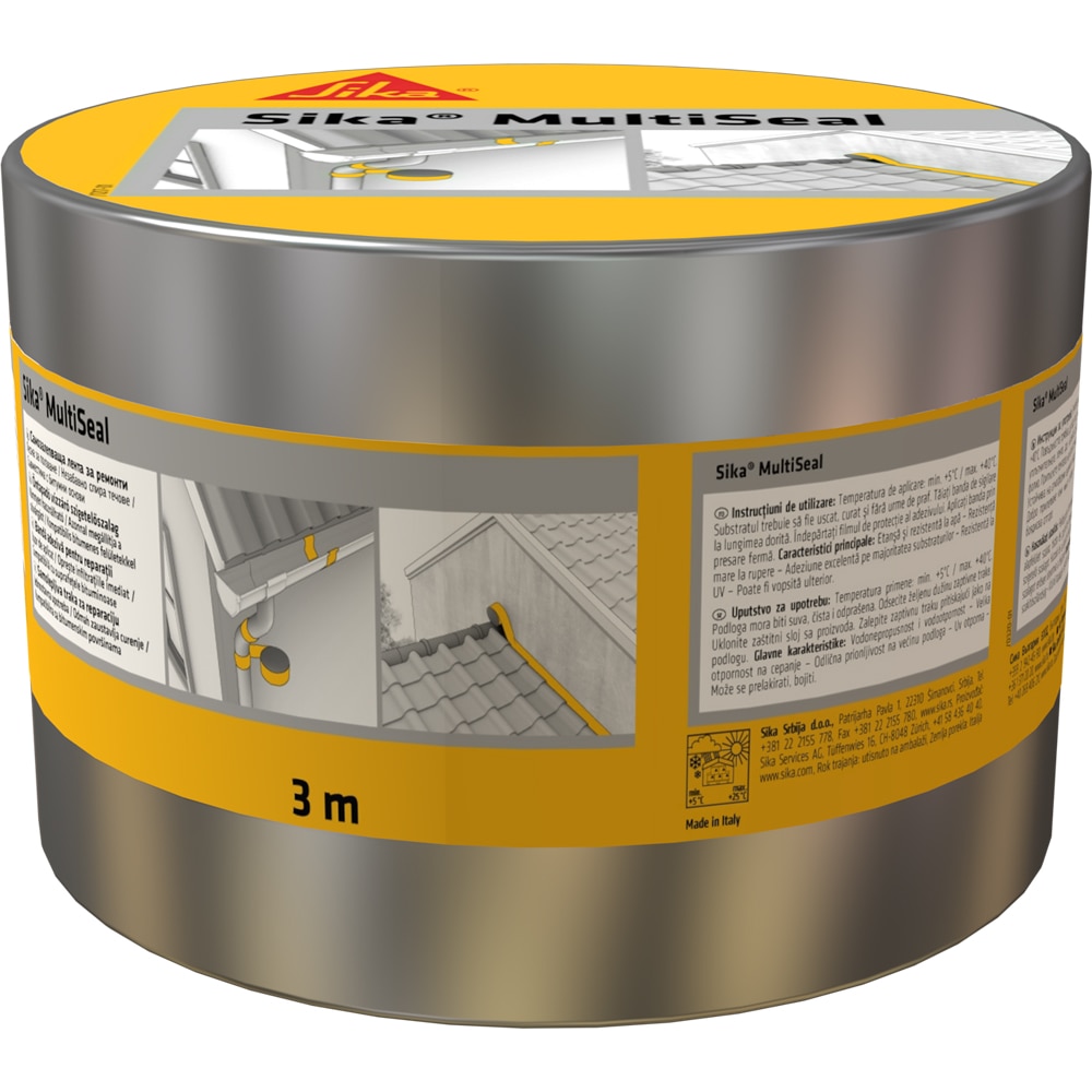 Banda bituminoasa SIKA, 3m x 100mm, aluminiu