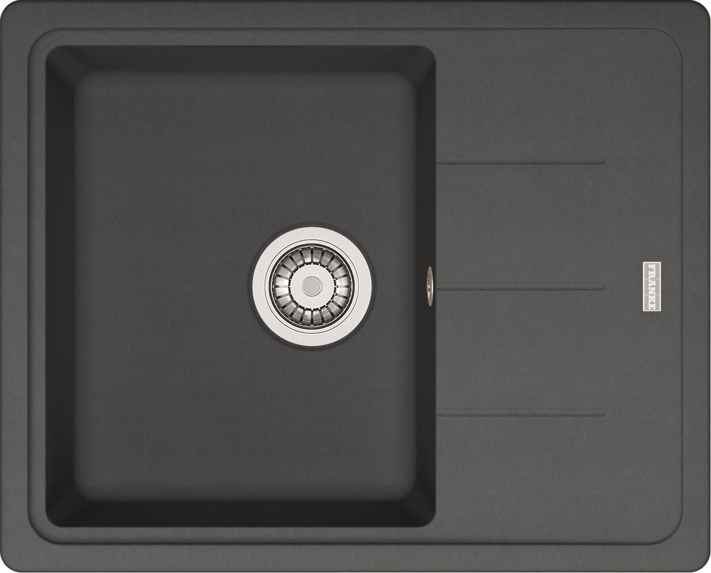 Set chiuveta granit cu baterie, BFG 611, reversibila, 62 x 50 cm, adancime 20.2 cm, negru  Franke