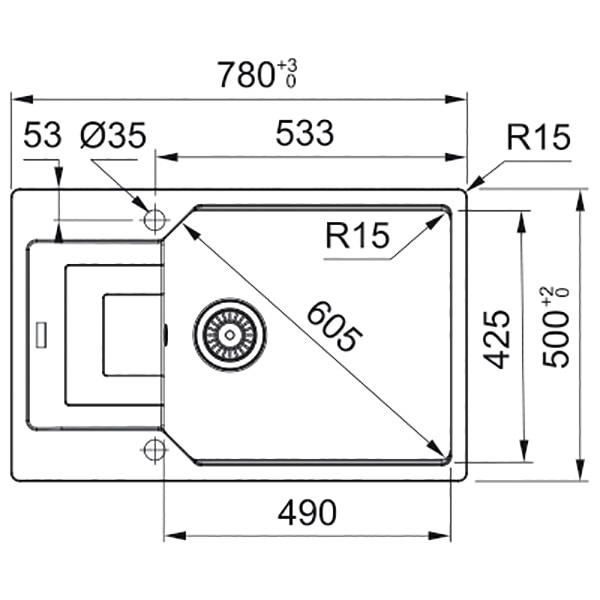 Chiuveta bucatarie FRANKE Urban UBG 611-78, 1 cuva, picurator reversibil, compozit granit, avena