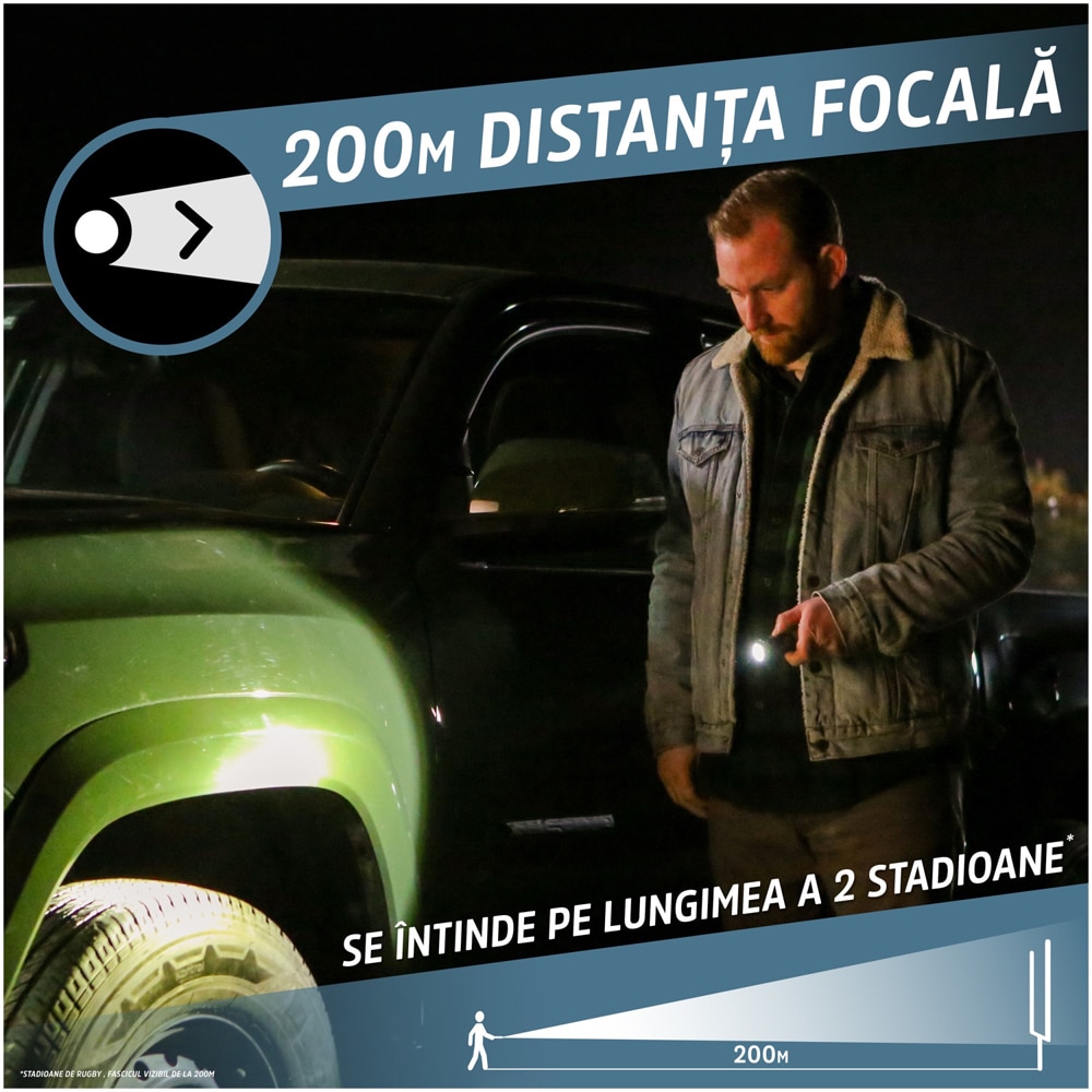 Lanterna LED ENERGIZER, 500lm, Li-Ion, albastru