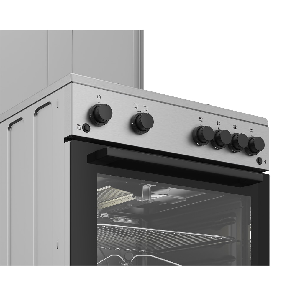 Aragaz ARCTIC ABGG6611DTTLX, 4 arzatoare, Gaz, L 60 cm, Grill, Rotisor, inox