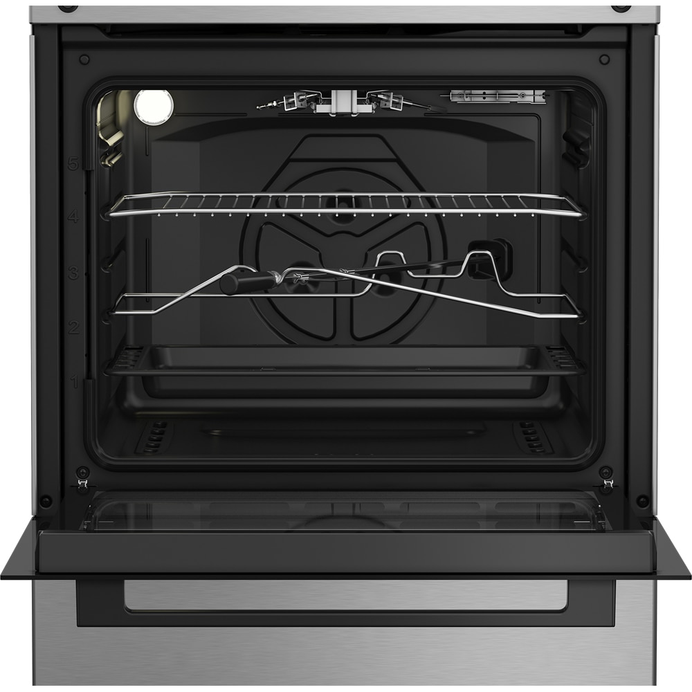 Aragaz ARCTIC ABGG6611DTTLX, 4 arzatoare, Gaz, L 60 cm, Grill, Rotisor, inox