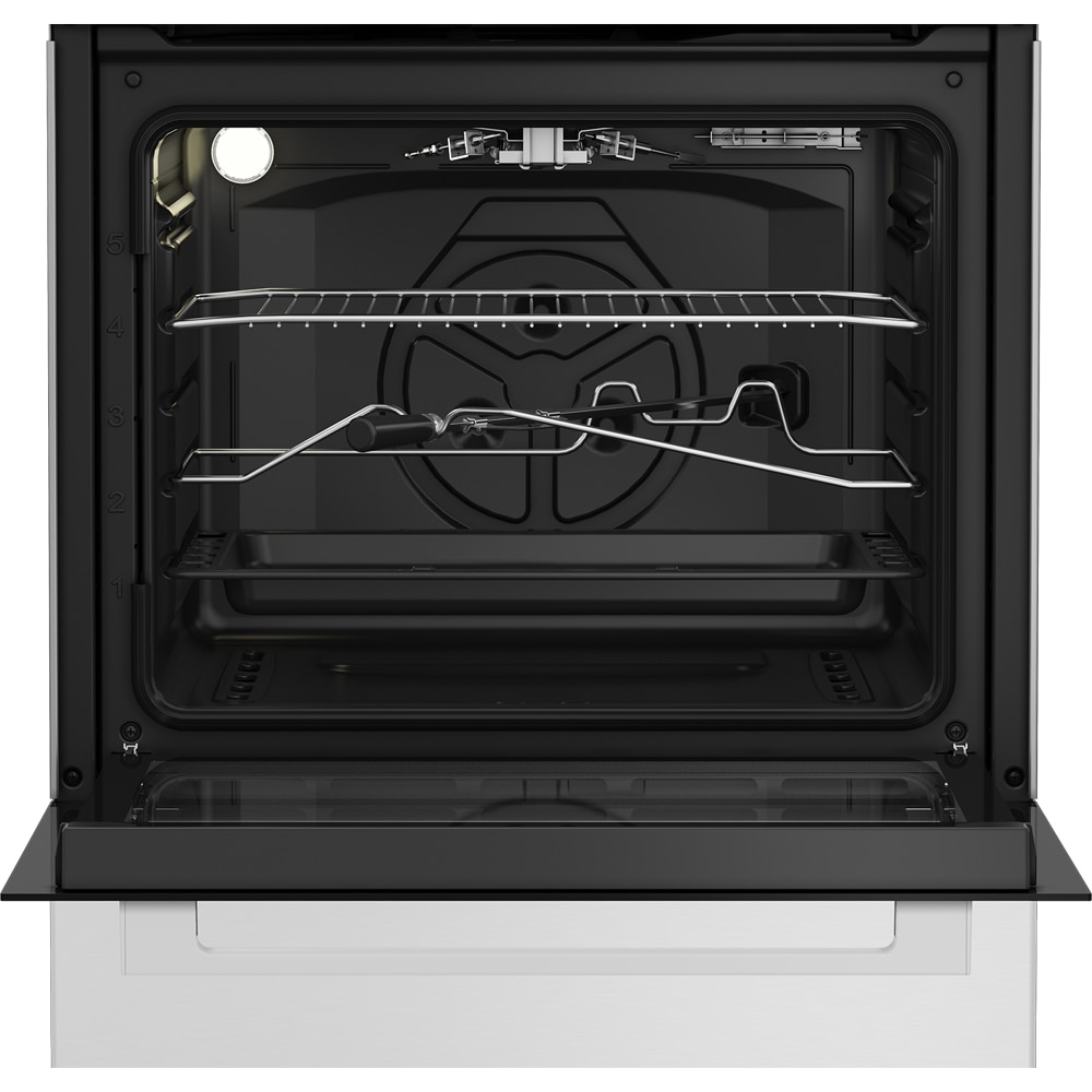 Aragaz ARCTIC ABGM6611DTTL, 4 arzatoare, Gaz, L 60 cm, Grill, Rotisor, alb