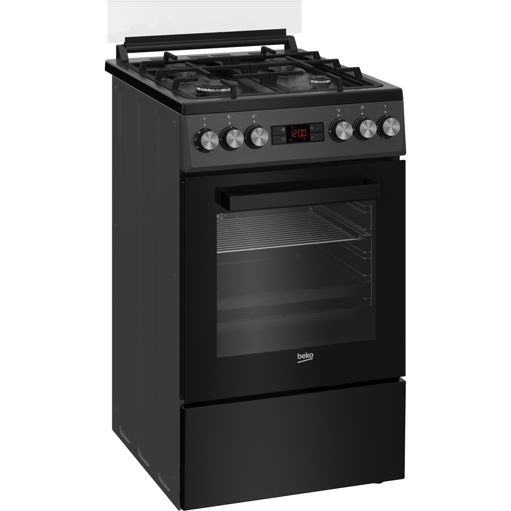 Aragaz BEKO FSM52330NAO, 4 arzatoare, Gaz + Electric, L 50 cm, Grill, antracit