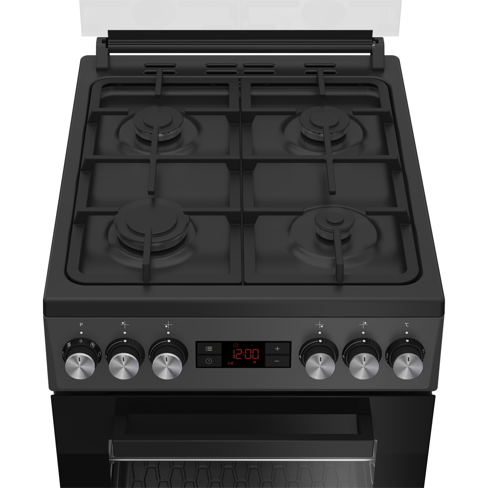 Aragaz BEKO FSM52330NAO, 4 arzatoare, Gaz + Electric, L 50 cm, Grill, antracit