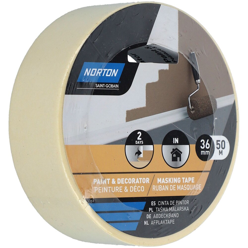 Banda mascare NORTON, 36 mm x 50 m, hartie, galben