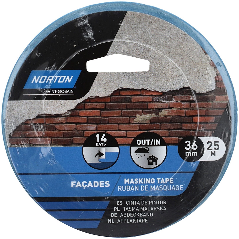 Banda mascare exterior NORTON, 36 mm x 25 m, panza, albastru