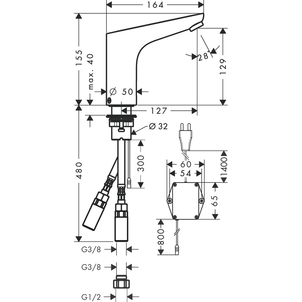 Palarie dus Hansgrohe Raindance S 240 27607000, 1 functie, crom