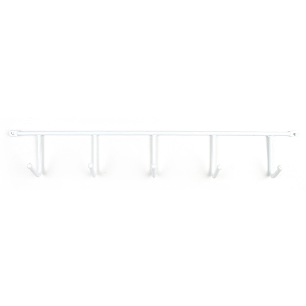 Cuier de perete REUNION INDUSTRIAL 7-C1030.5.17, 5 agatatoare, otel, alb