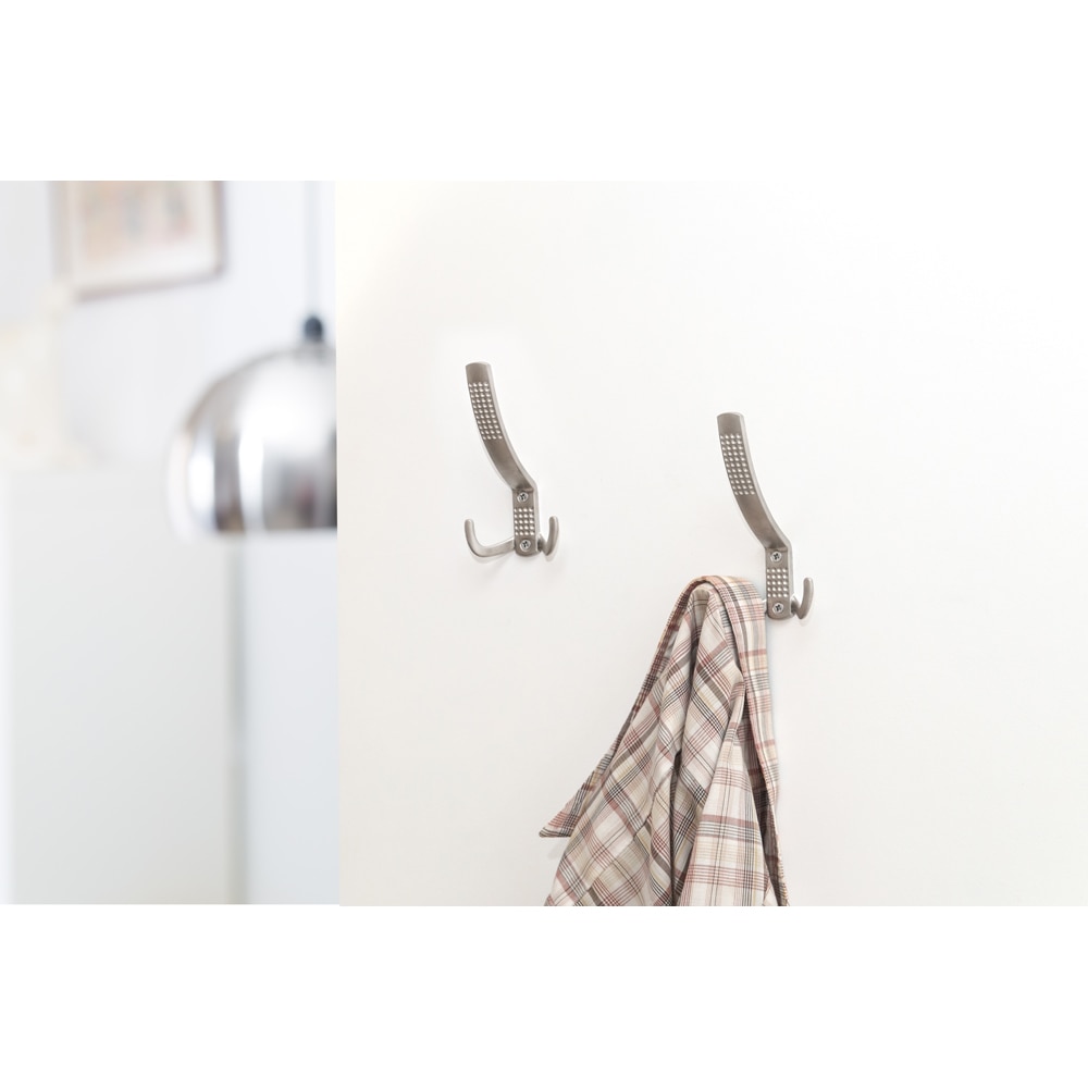 Cuier de perete REUNION INDUSTRIAL 7-C1047.31, 3 agatatoare, zamac, nichel lucios